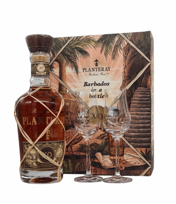 Rom Planteray XO 20th Anniversary 0.7L, cutie cadou cu 2 pahare