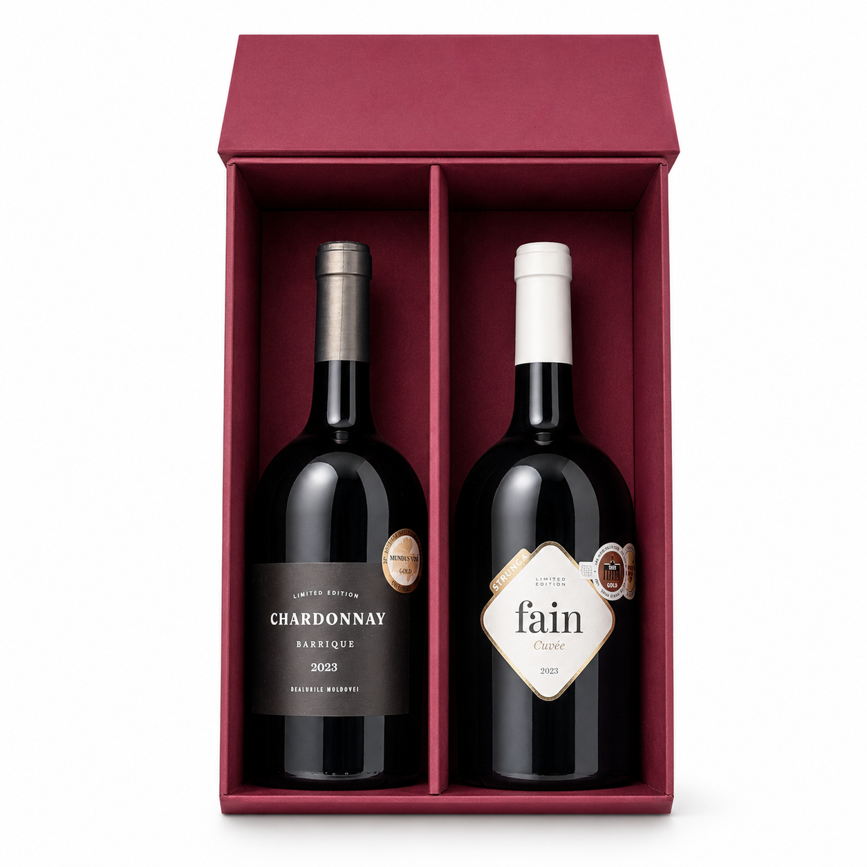 Strunga Cutie Premium Fain Cuvée & Chardonnay Barrique 2x0.75L