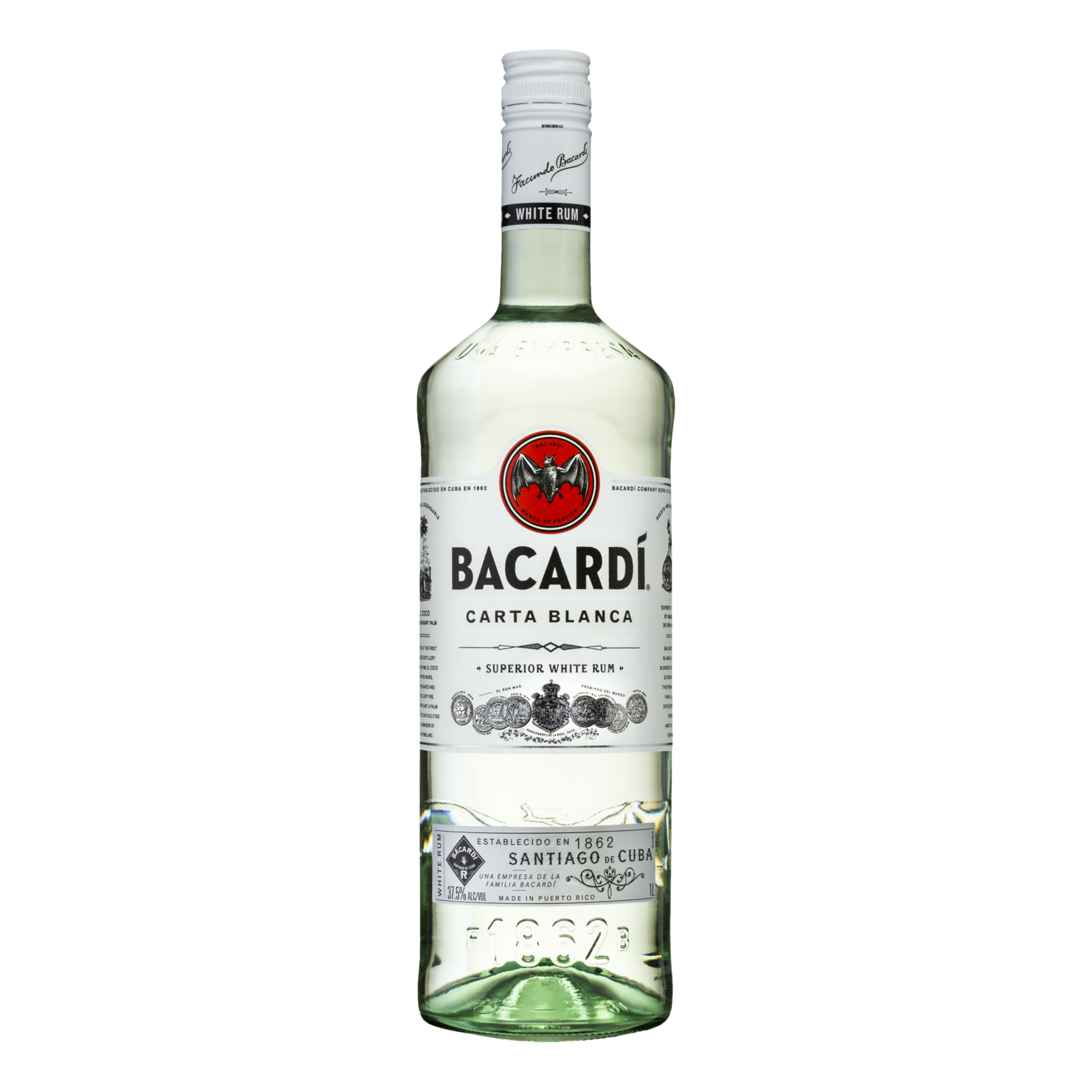 Bacardi Carta Blanca 1L 37.5%