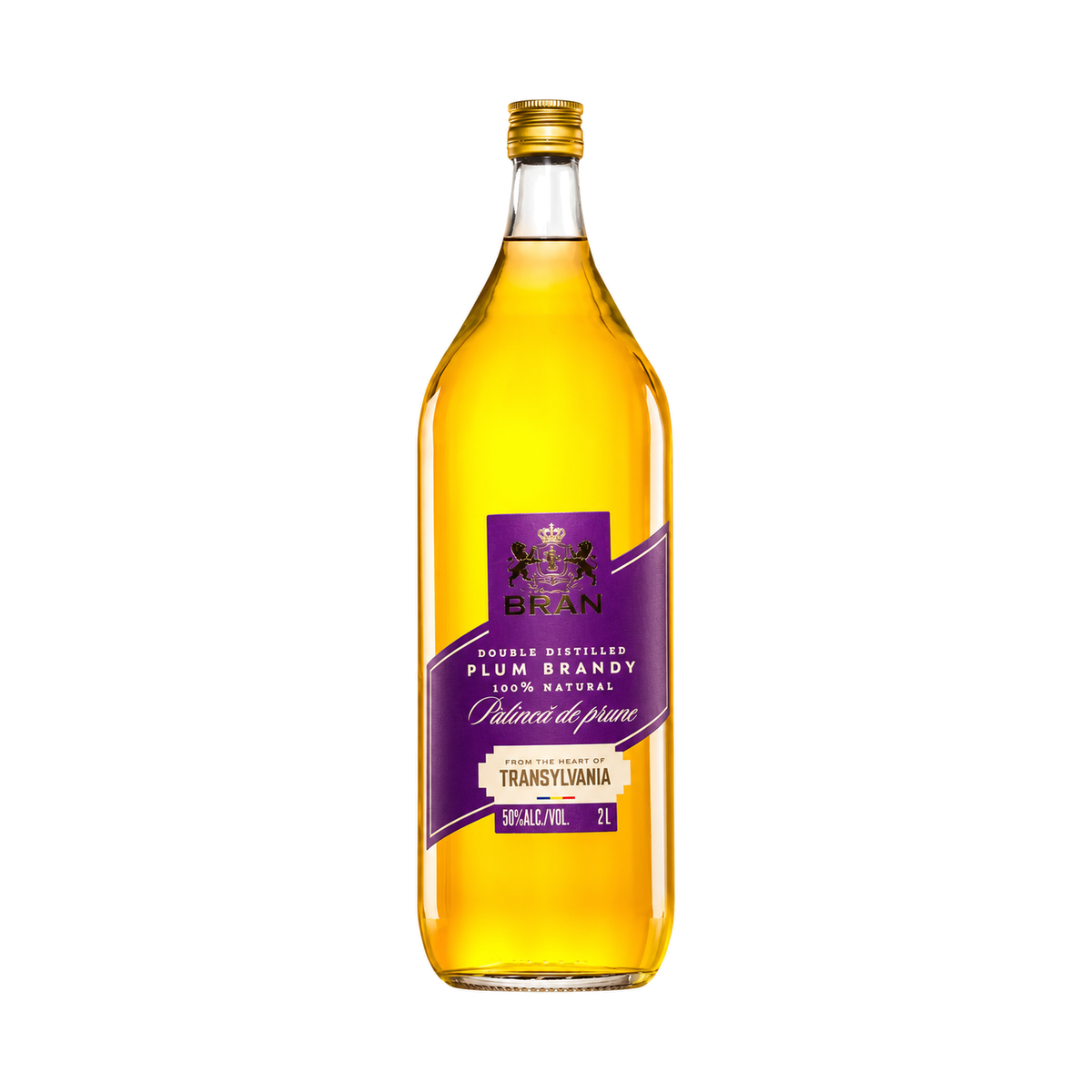 Bran Pălincă Prune, pălincă de prune, 2 L