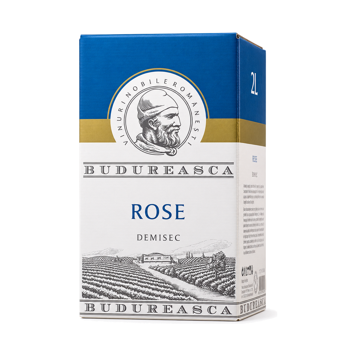 Budureasca BiB Rosé Demisec, vin roze demisec, 2 L