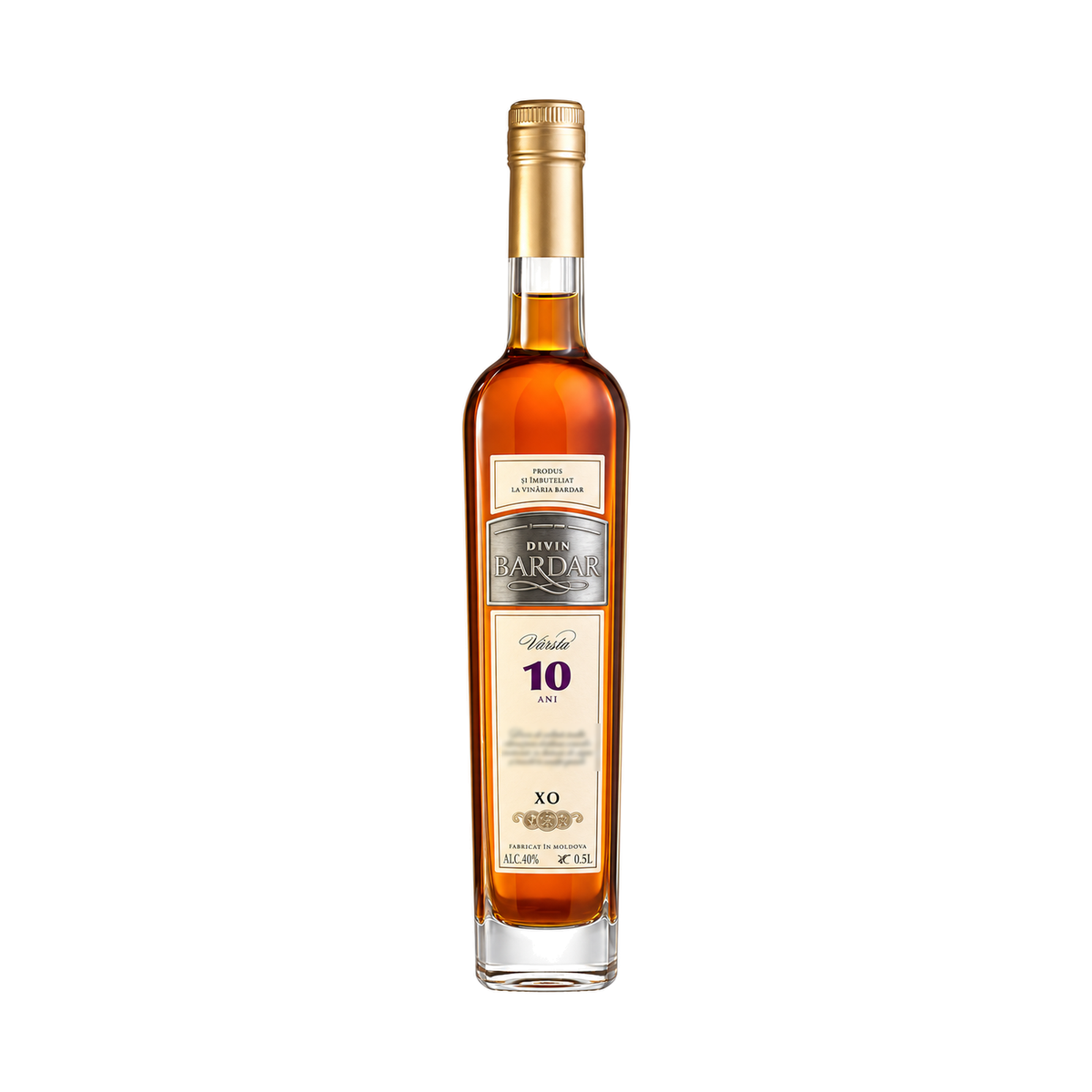 Bardar Divin Gold XO 10 Ani, divin (vinars moldovenesc) XO, 0,5 L