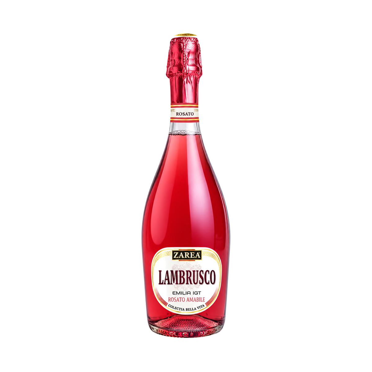 Zarea Lambrusco Rose, vin spumant roze demidulce, 0,75 L