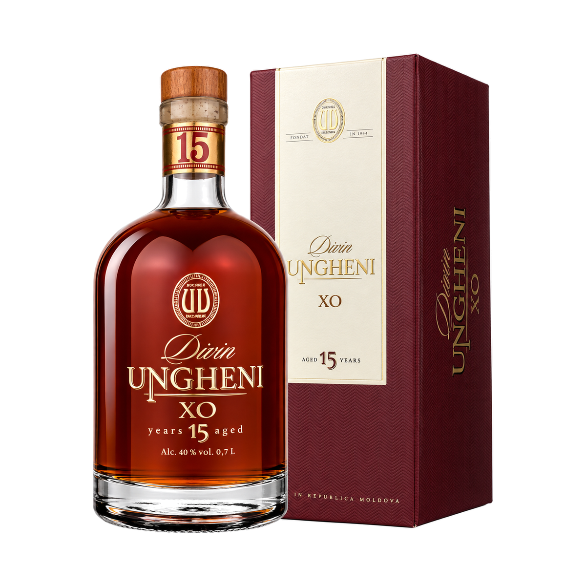 Ungheni Divin XO 15 Ani, divin (coniac moldovenesc), 0,7 L