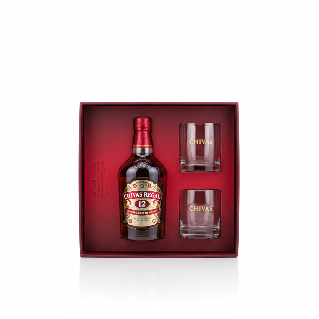 Chivas Regal 12 Ani 0.7L 40% + 2 Pahare