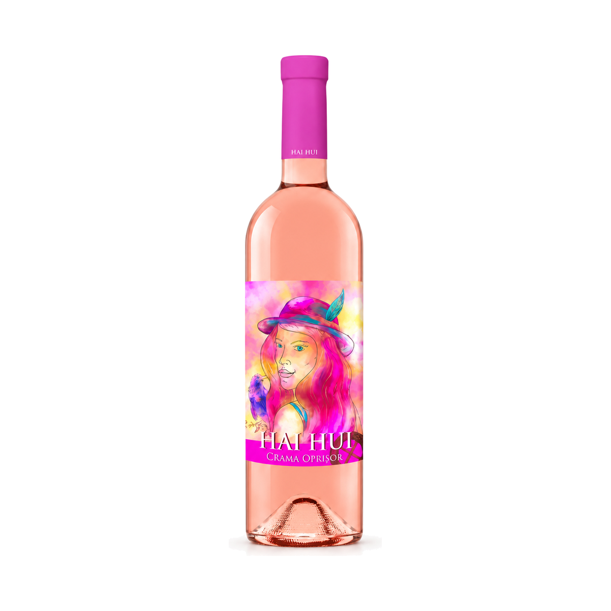 Oprișor Hai Hui Rosé Demisec, vin rosé demisec, 0,75 L