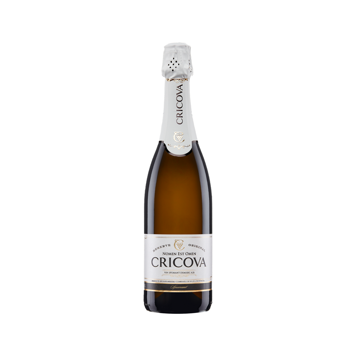 Cricova Spumant Alb Demisec 0.75L 11.5%