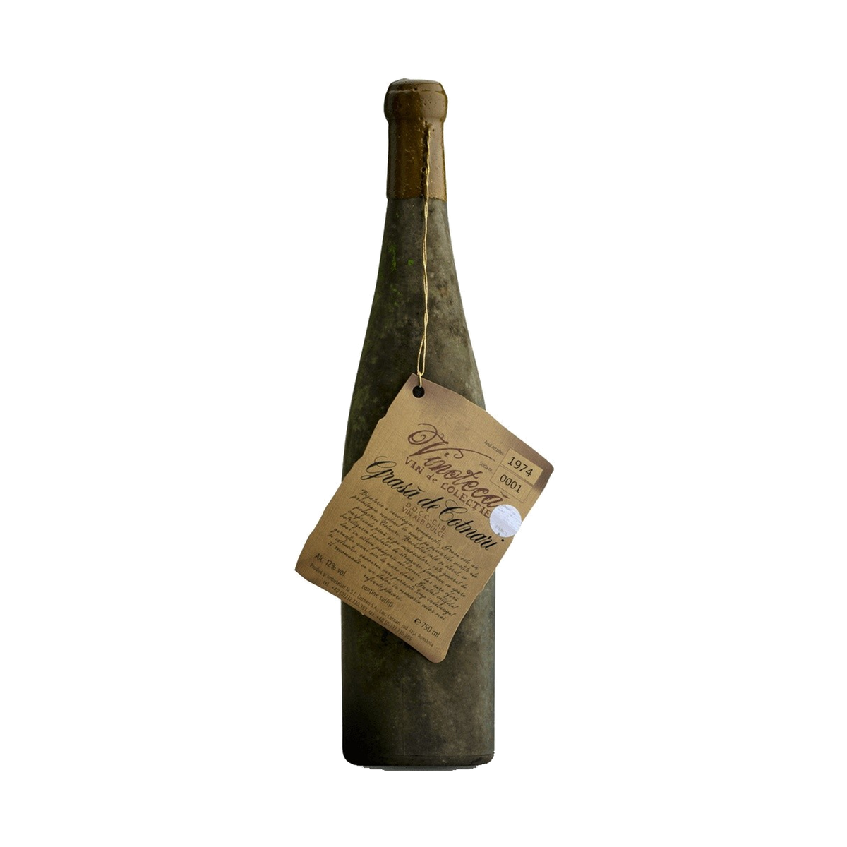 Cotnari Vinoteca Grasă de Cotnari Dulce 1974, vin alb dulce, 0,75 L