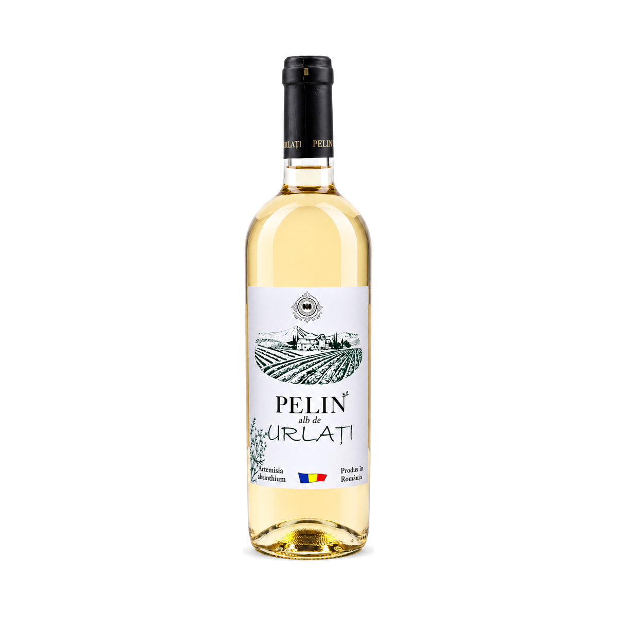 Domeniile Urlați Pelin Alb Demisec, vin aromatizat alb demisec, 0,75 L