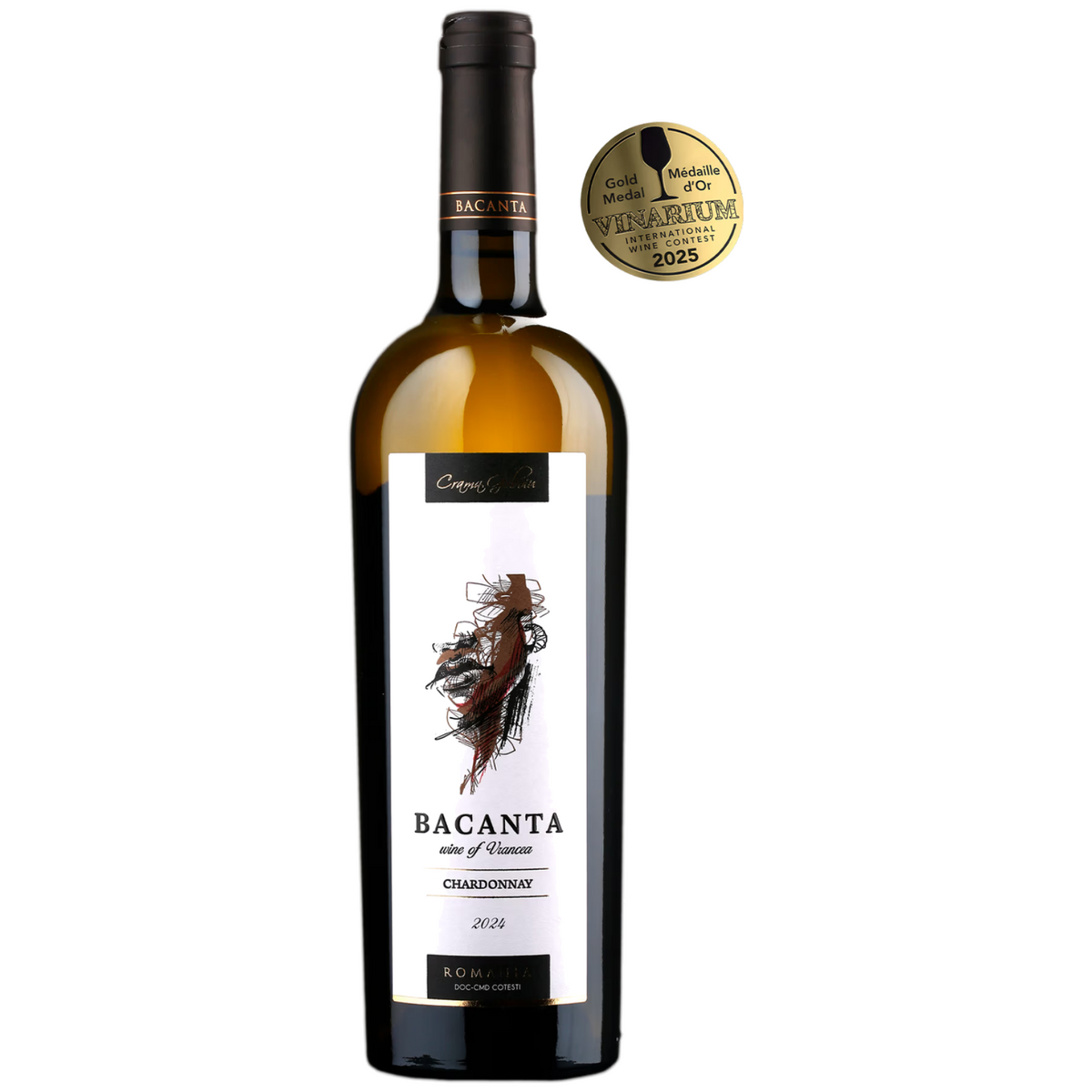 Girboiu Bacanta Chardonnay Barrique Sec 0.75L 13%, medalie de aur Vinarium 2025