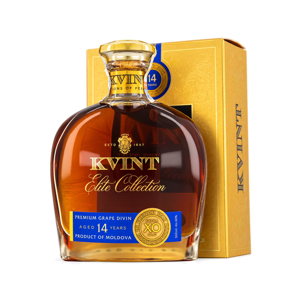 Kvint Divin XO 14 Ani, divin moldovenesc, 0,5 L