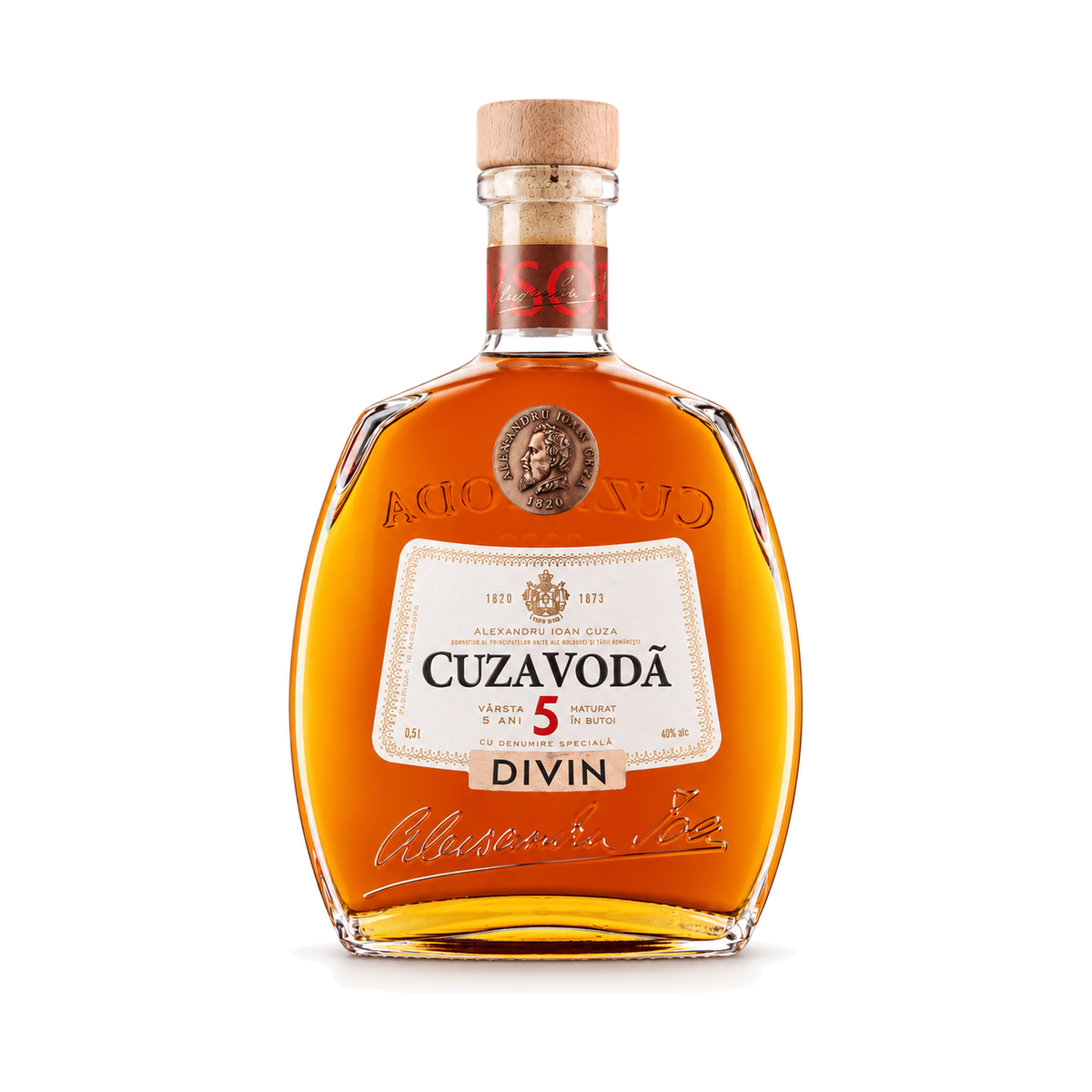 Cuza Vodă Divin Biografie VSOP 5 Ani, divin moldovenesc, 0,5 L
