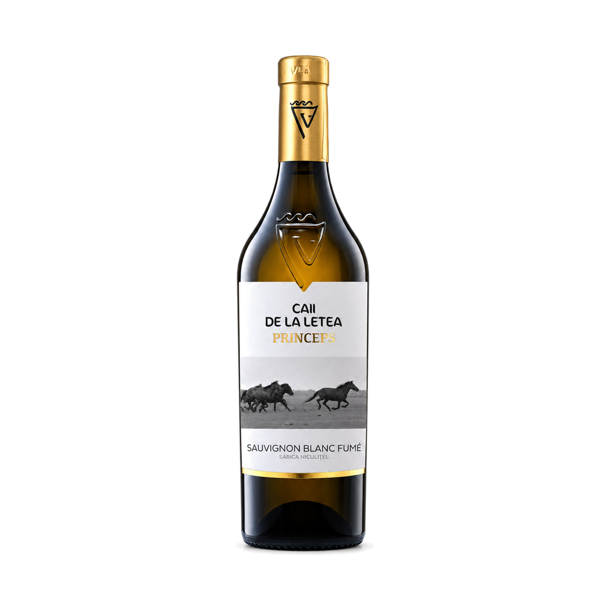 Sarica Caii de la Letea Princeps Sauvignon Blanc Fume Sec, vin alb sec, 0,75 L