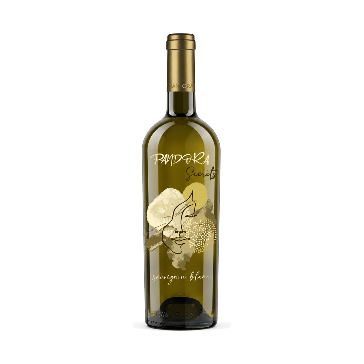 Pandora Secrets Sauvignon Blanc Sec, vin alb sec, 0,75 L