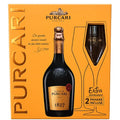 Purcari Spumant Set Clasic Alb Brut + 2 Pahare 0.75L 12.5%