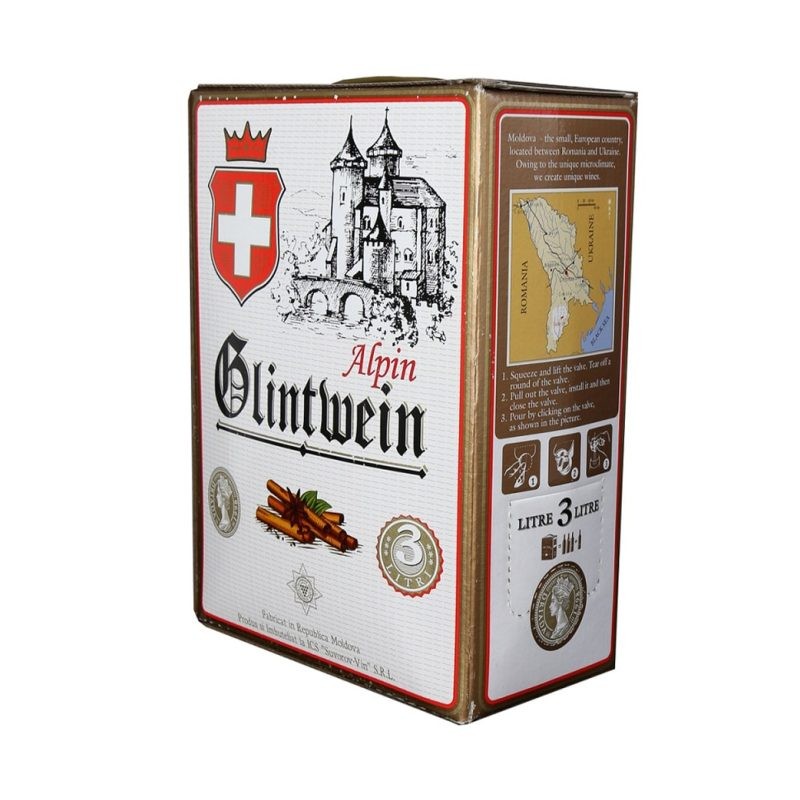 Vartely Glintwein Alpin Scorțișoară BiB Demidulce 3L 10.5%